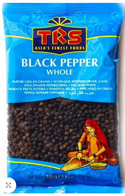 Black pepper whole TRS 100grams